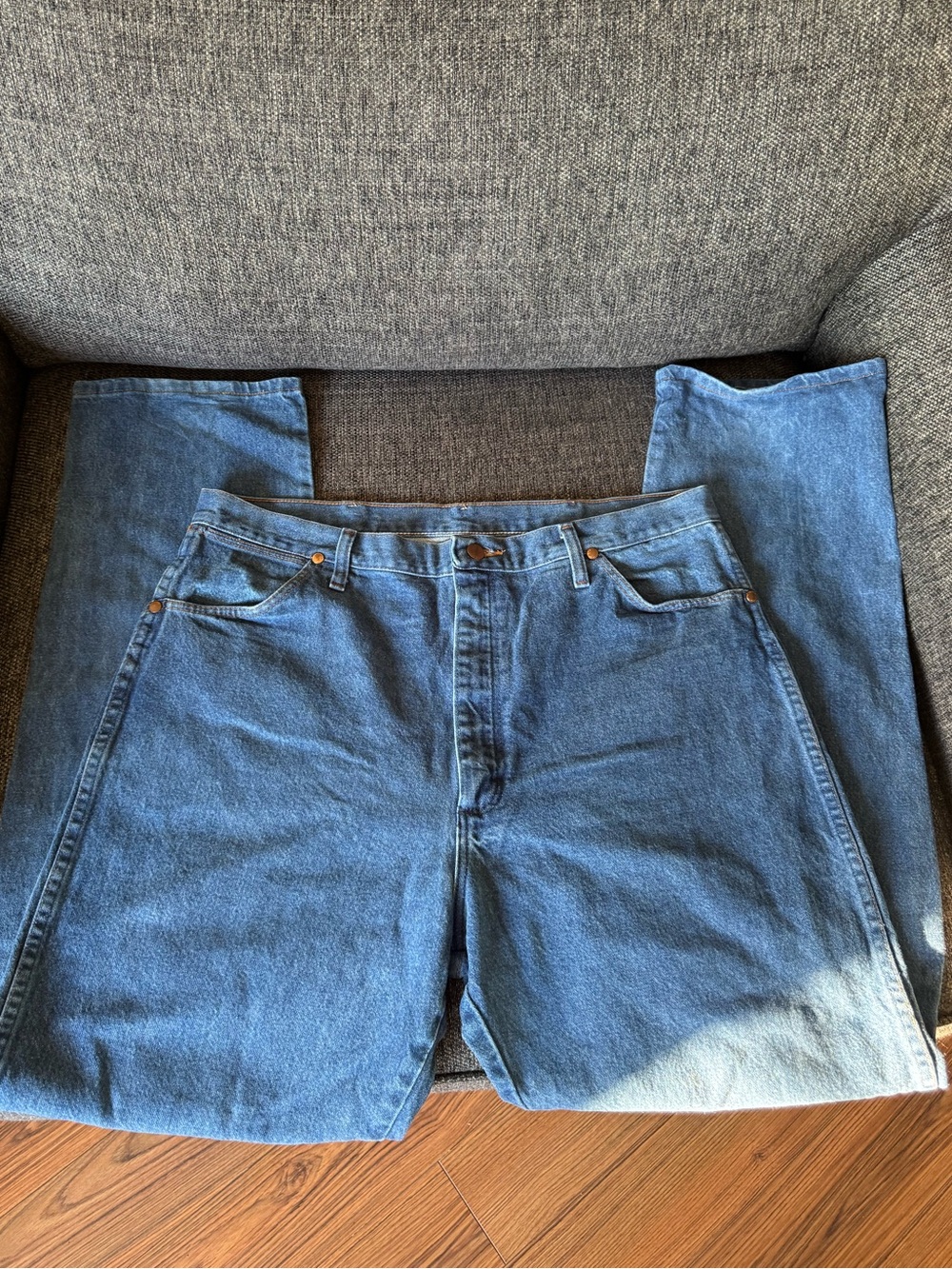 Wrangler Cowboy Cut Men's Denim Blue Jeans 38X34